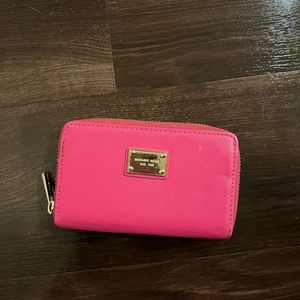 Michael Kors pink accordion wallet